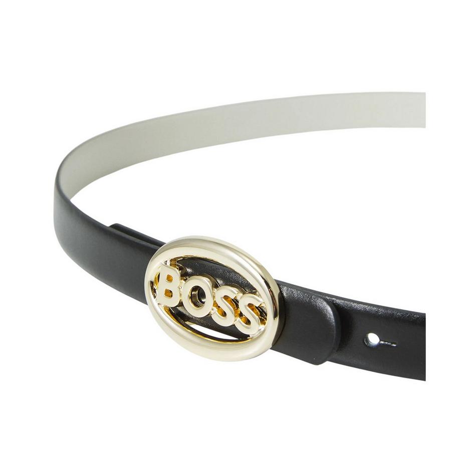 BOSS Cintura in pelle con fibbia logo  