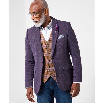 Lila Freizeitblazer mit langen Ärmeln