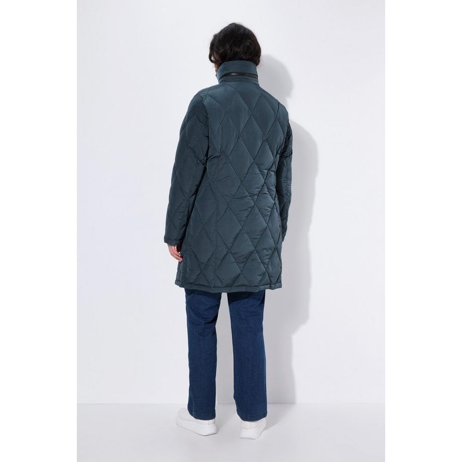 Ulla Popken Cappotto trapuntato idrorepellente con cappuccio  