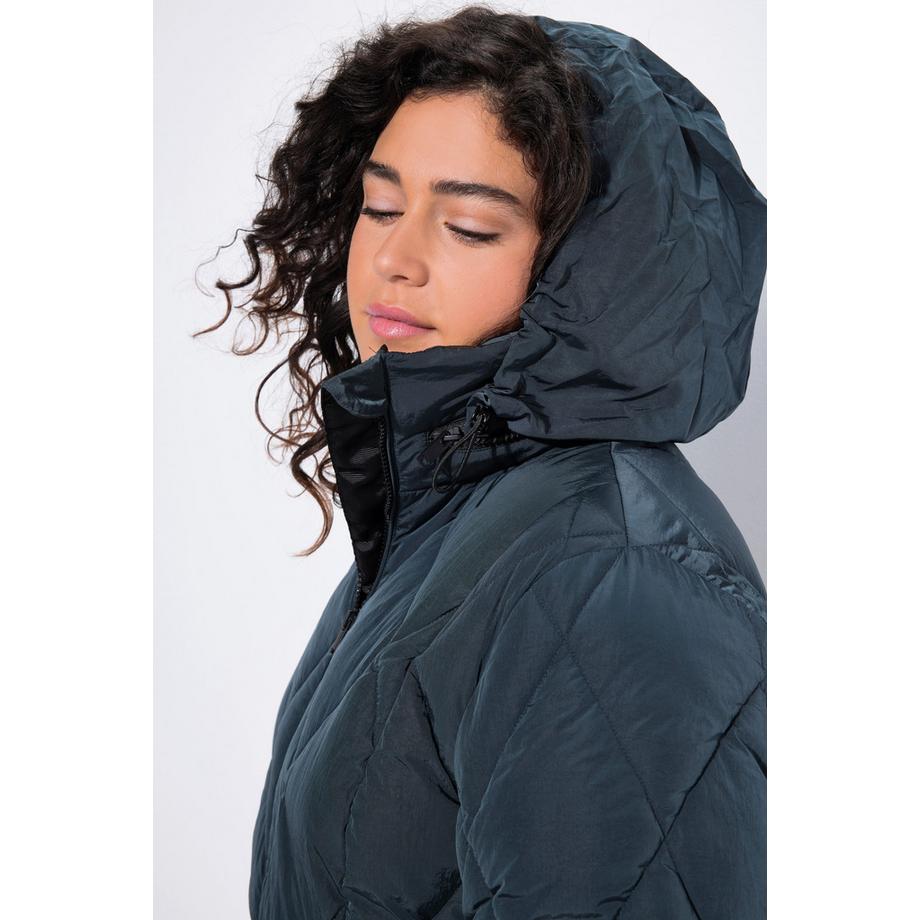 Ulla Popken Cappotto trapuntato idrorepellente con cappuccio  