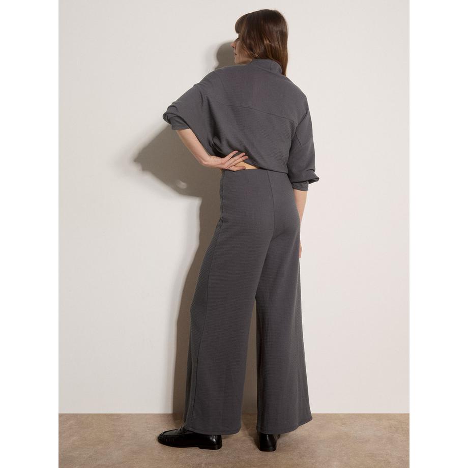 APRICOT Pantalone da jogging in jersey a coste con gamba larga  