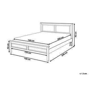 Beliani Bett mit Lattenrost aus Kiefernholz Modern OLIVET  