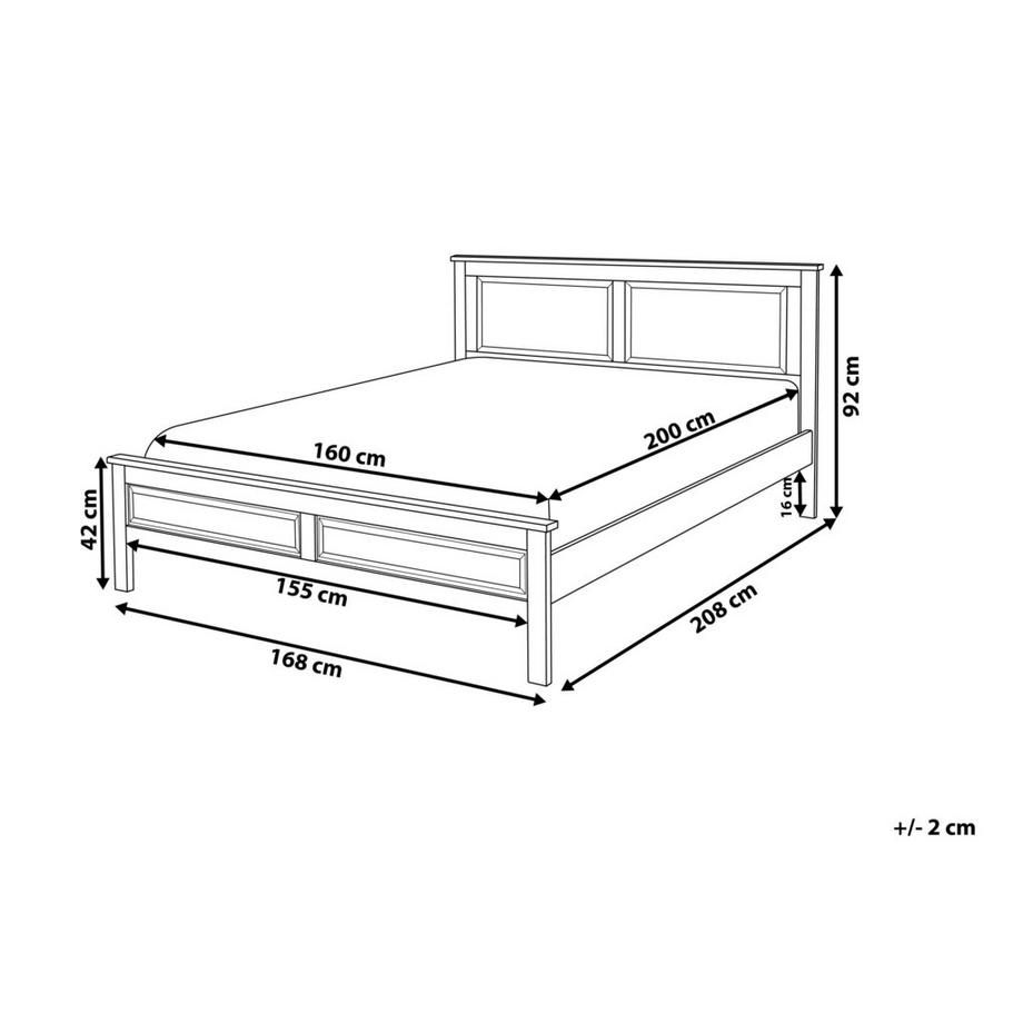 Beliani Bett mit Lattenrost aus Kiefernholz Modern OLIVET  