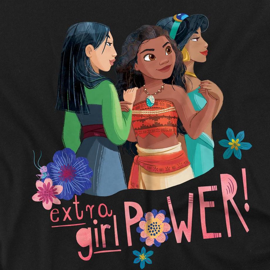 Disney PRINCESS Extra Girl Power T-Shirt Stampa Grafica  