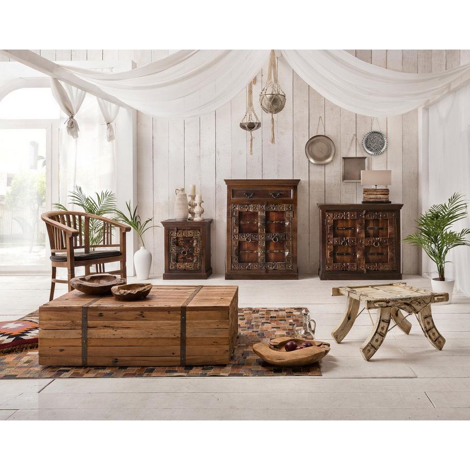 mutoni Chaise avec accoudoirs Seabreeze dark natural  