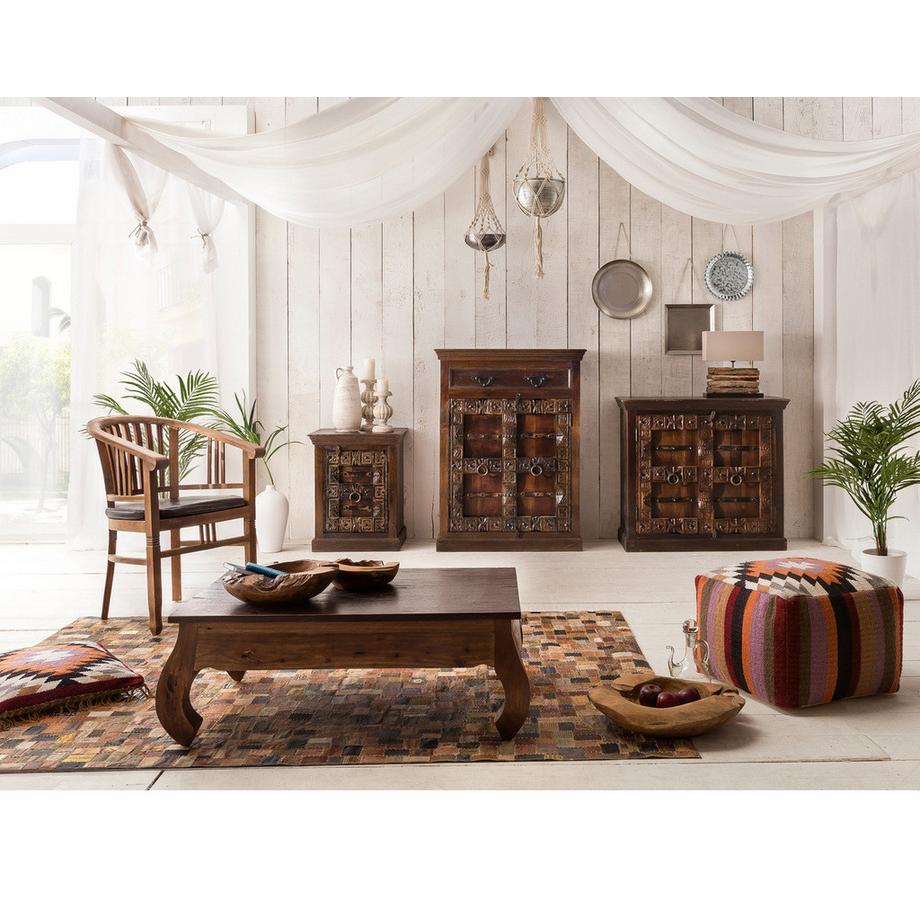mutoni Chaise avec accoudoirs Seabreeze dark natural  