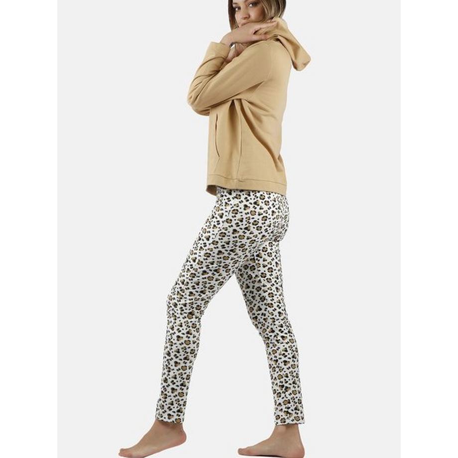 Admas Minnie Imprimé Léopard Pyjama à Capuche  