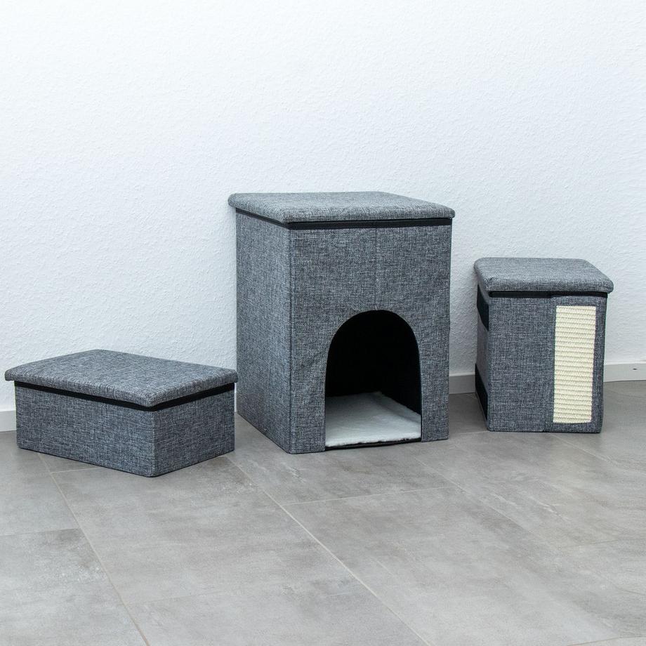 Intirilife  Faltbare Hundetreppe Spielzeug mit Stauraum 