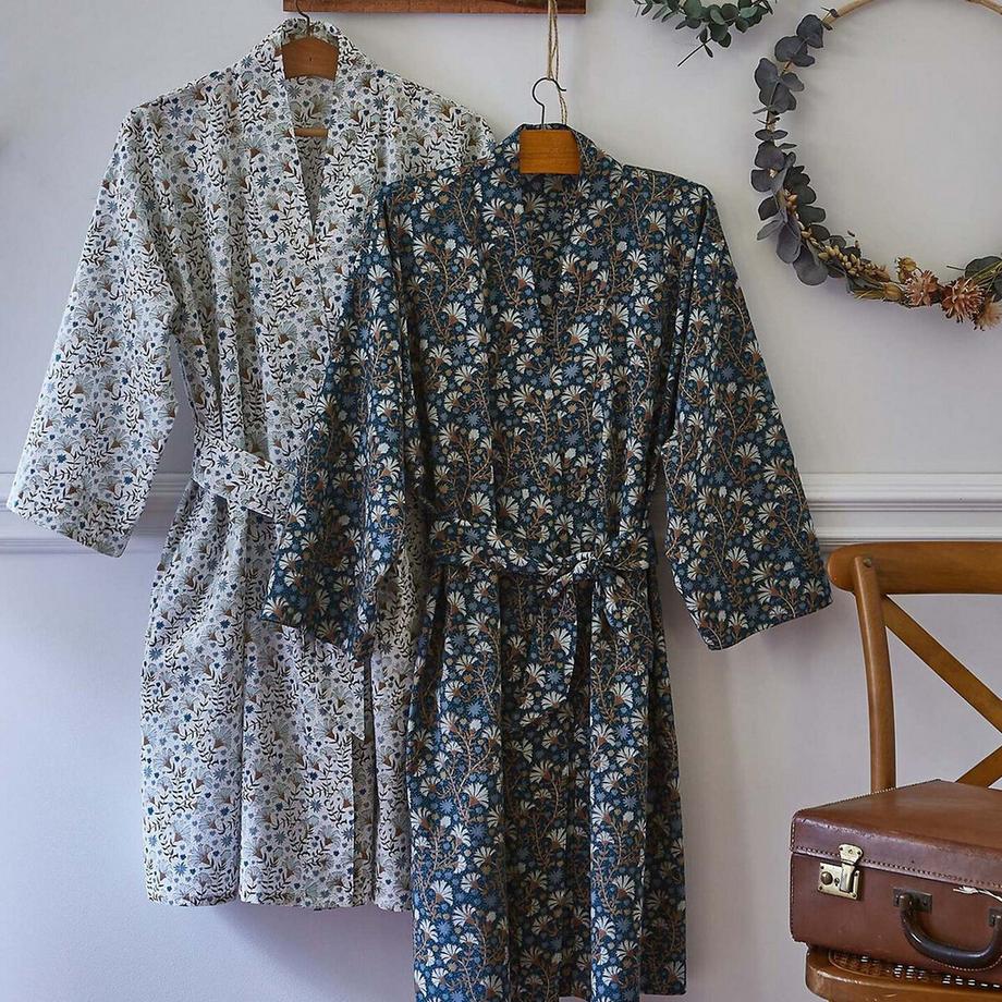 La Redoute Intérieurs Kalyan Baumwoll Voile Kimono Bademantel  
