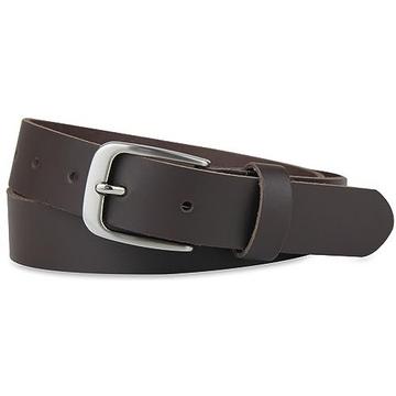 Ledergürtel, Gürtel, 3 cm breit, dunkelbraun, 80-95 cm