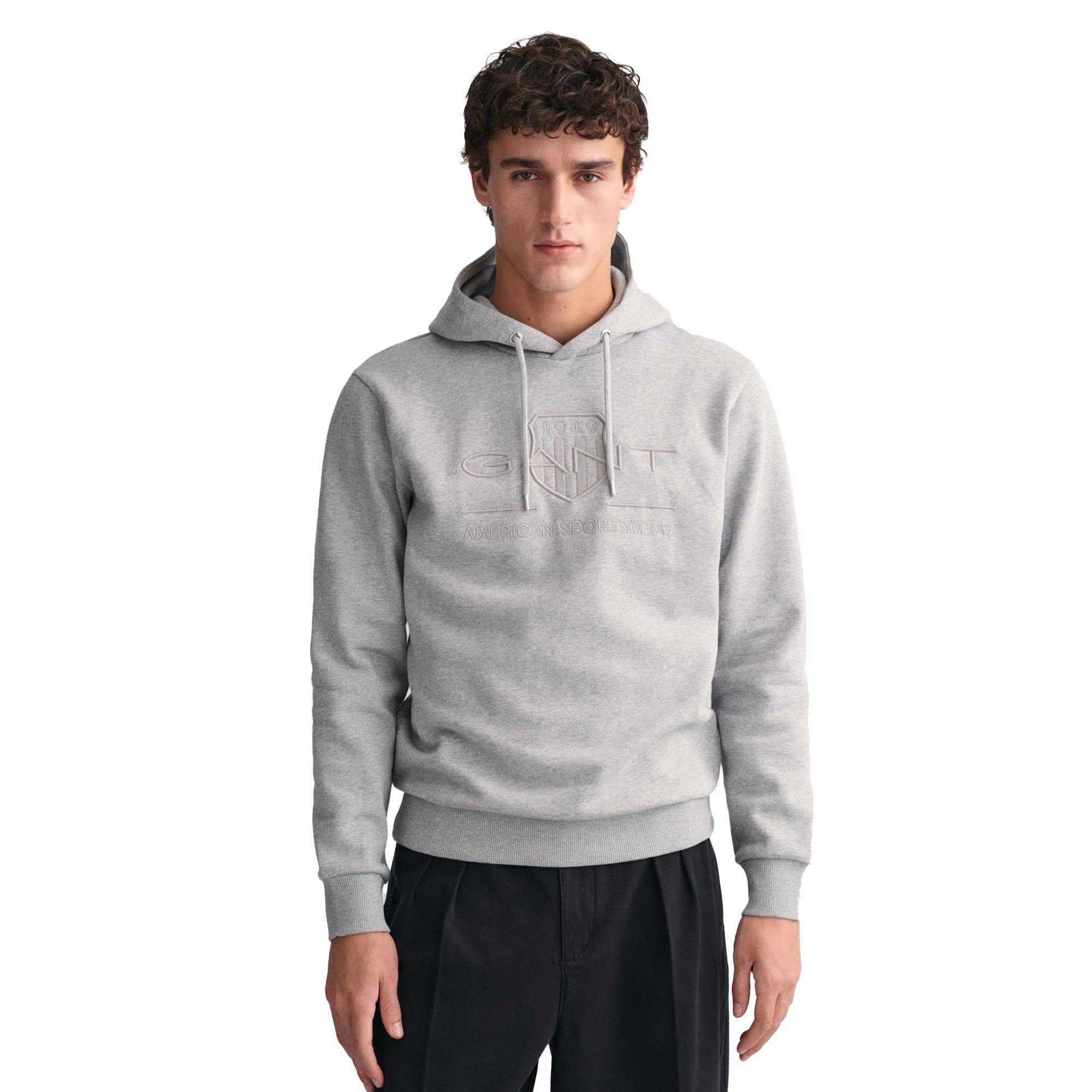 GANT  Sweat-shirt  Confortable à porter-REGULAR TONAL SHIELD HOODIE 