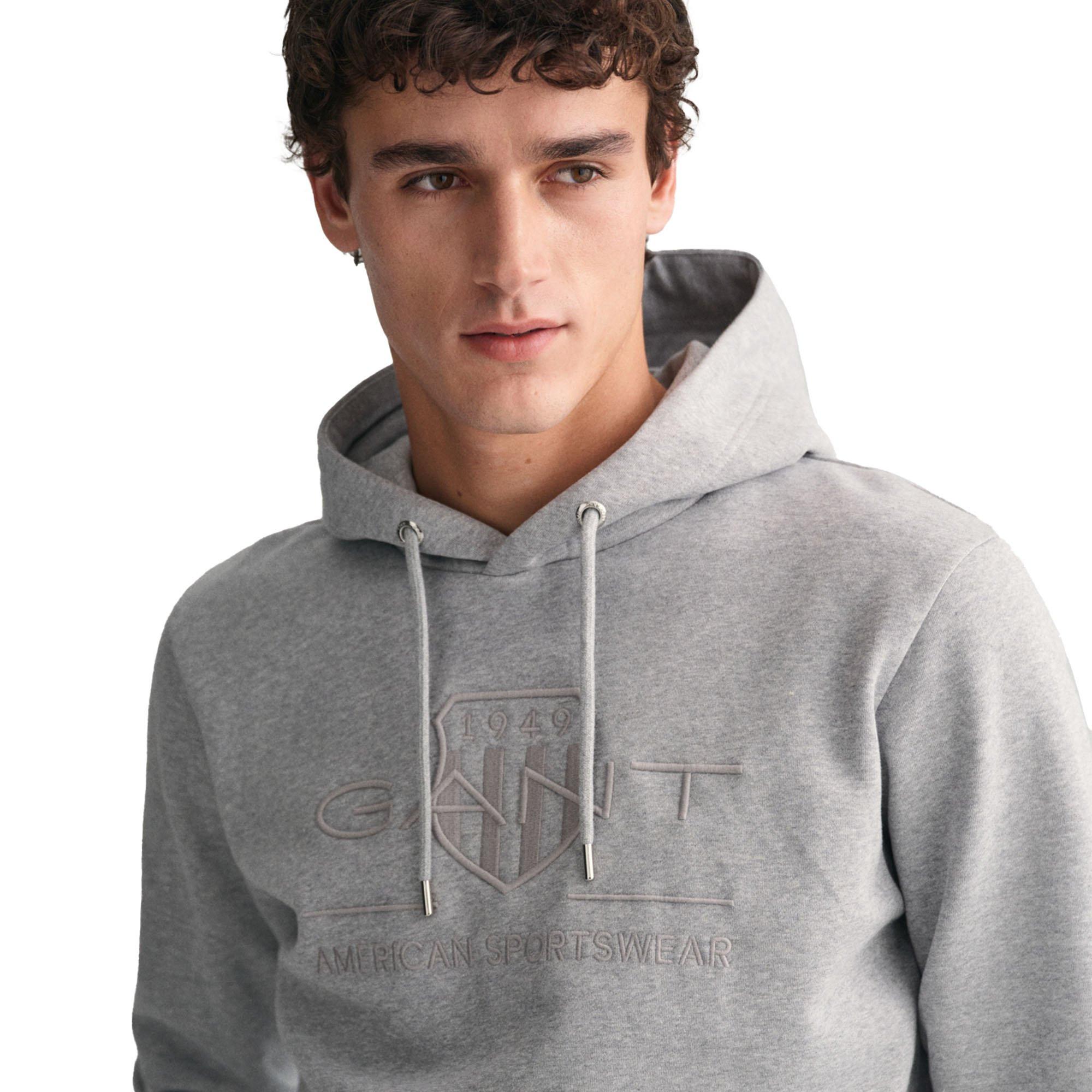 GANT  Sweat-shirt  Confortable à porter-REGULAR TONAL SHIELD HOODIE 