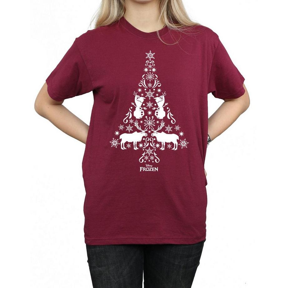Disney Frozen T-shirt Albero di Natale Maniche Corte  