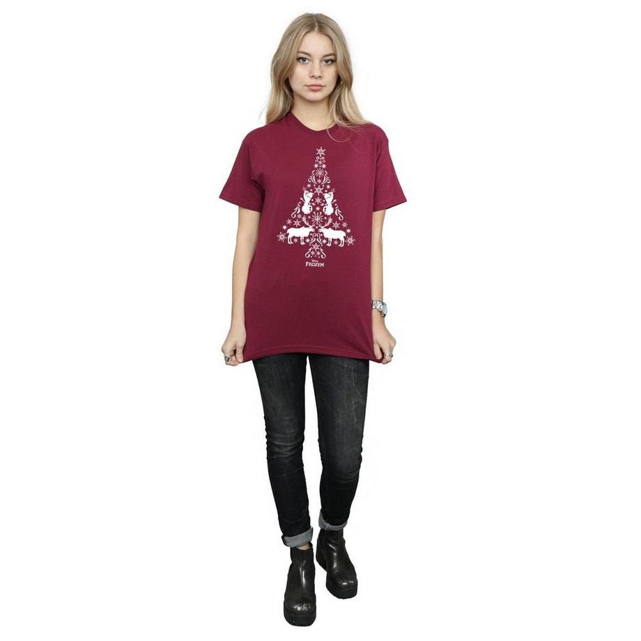 Disney Frozen T-shirt Albero di Natale Maniche Corte  