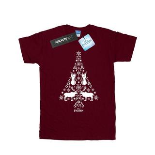 Disney Frozen T-shirt Albero di Natale Maniche Corte  