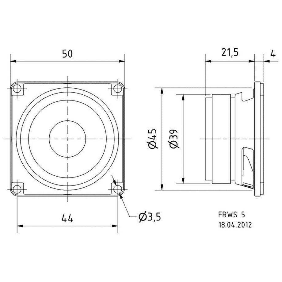 Visaton  Visaton FRWS 5 4 W 1 pz Altoparlante a gamma completa 
