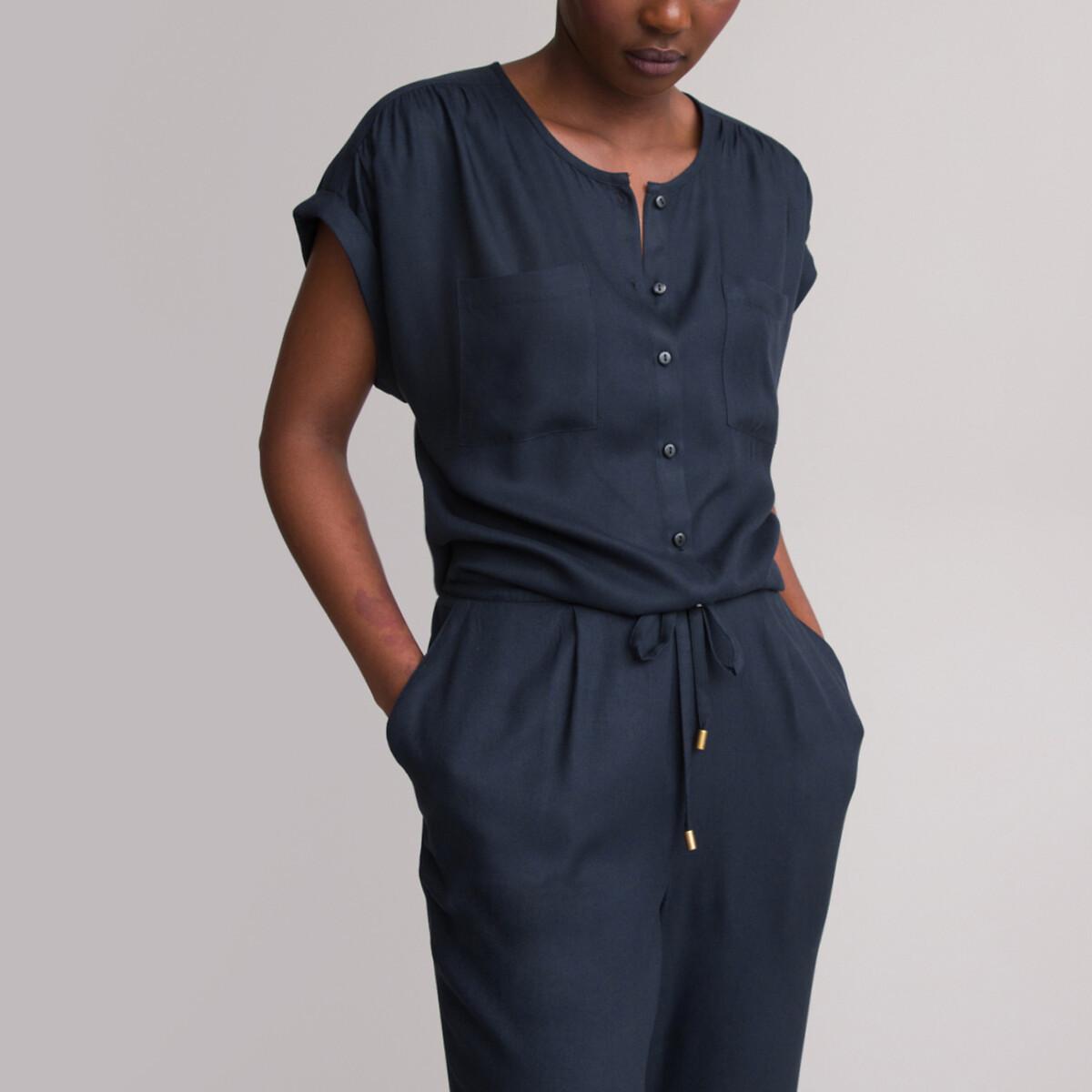 La Redoute Collections Kurzarm Jumpsuit mit Knopfleiste  