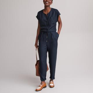 La Redoute Collections Kurzarm Jumpsuit mit Knopfleiste  