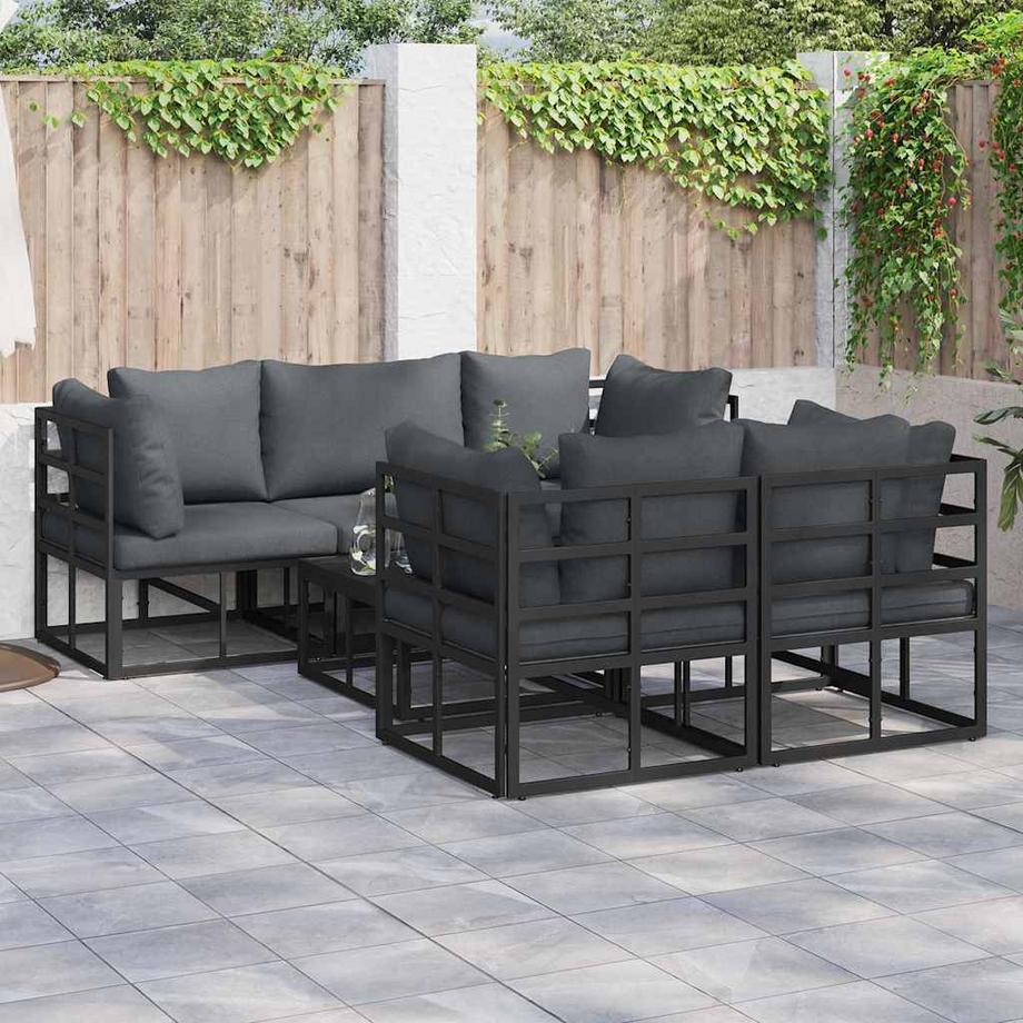 VidaXL Outdoor-sofagarnitur aluminium  