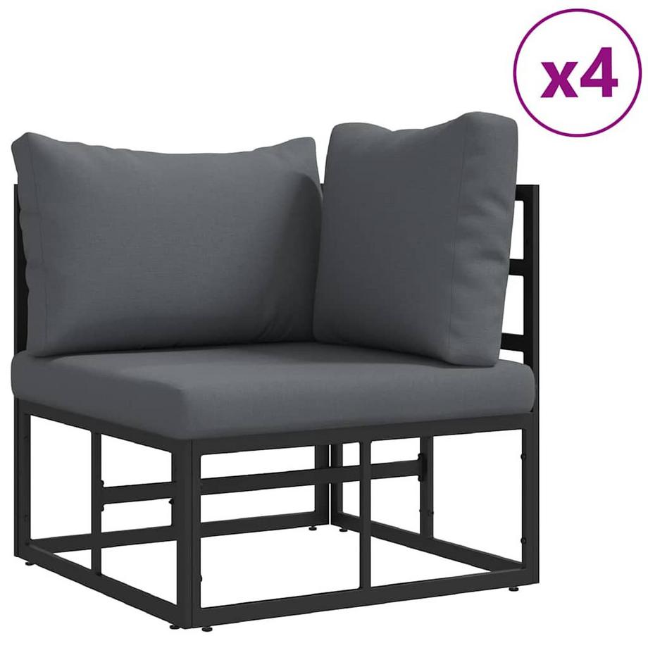 VidaXL Outdoor-sofagarnitur aluminium  