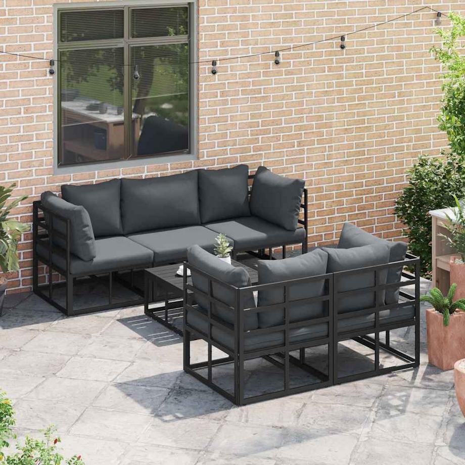 VidaXL Outdoor-sofagarnitur aluminium  