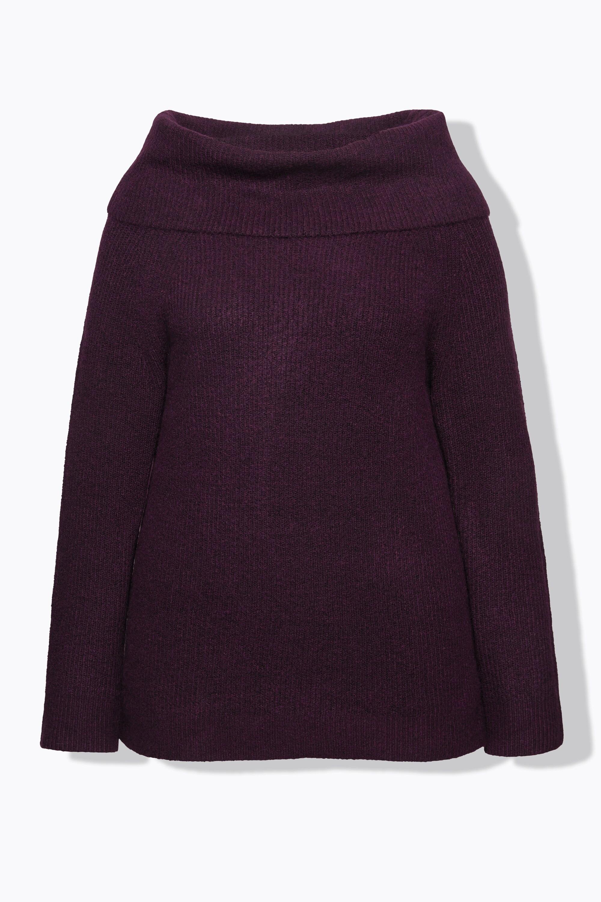 Ulla Popken  Pullover con apertura sulle spalle e maniche lunghe 