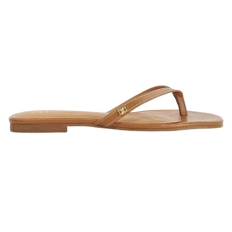 Lasslie Flipflops , Leder, Flach