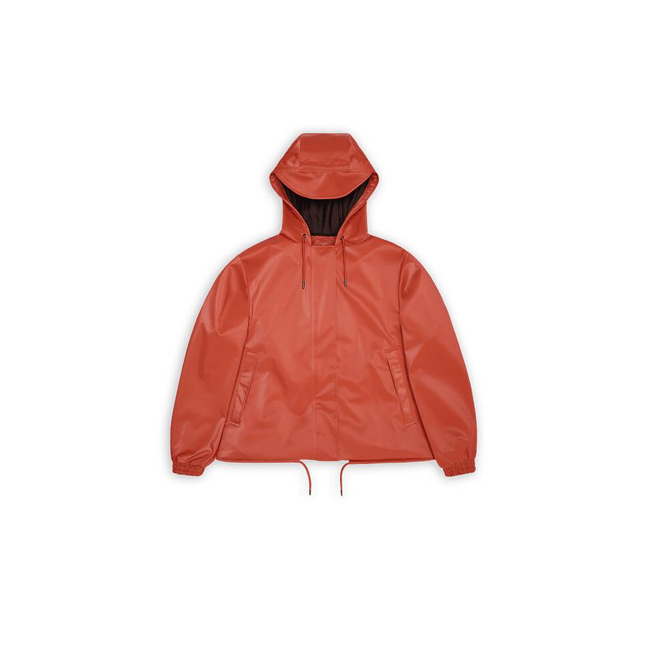 RAINS Kurze Regenjacke mit Kapuze  