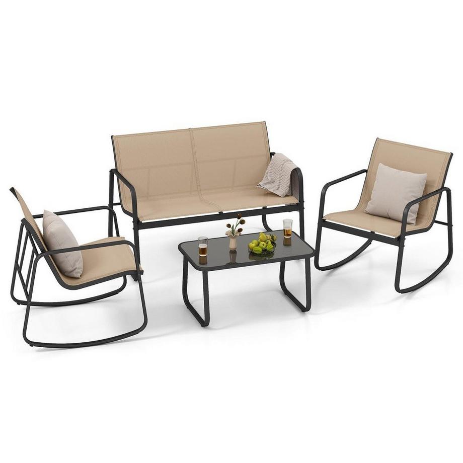Set altalena da patio da 4 pezzi