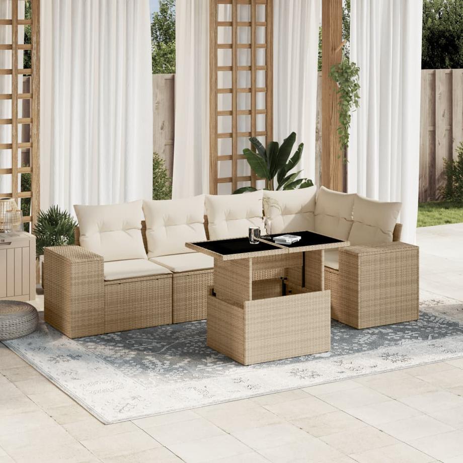VidaXL set divano da giardino Polirattan  