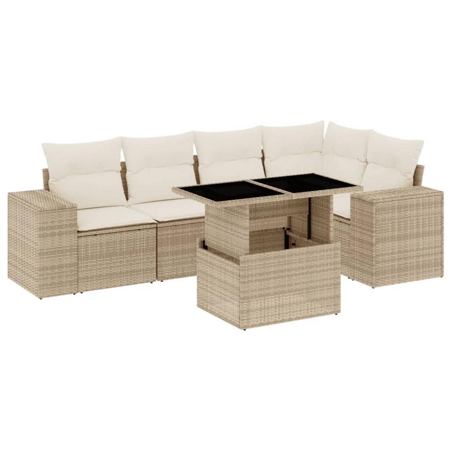 set divano da giardino Polirattan