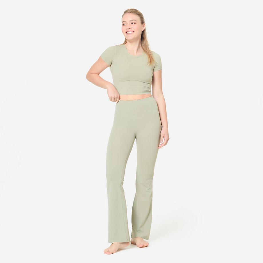 DOMYOS  T-Shirt Yoga Pilates dehnbar weich 