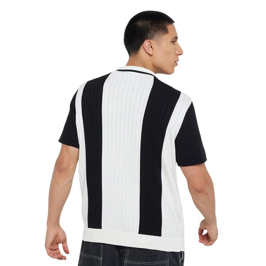 Brave Soul Poloshirt mit kurzem Reißverschluss  