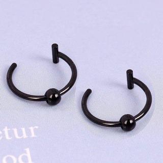 B2X  Faux piercing en acier inoxydable - 8 mm - noir 