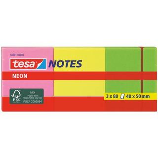 Tesa TESA Neon Notes 40x50mm 560010000 3 Farben ass. 3x80 Blatt  