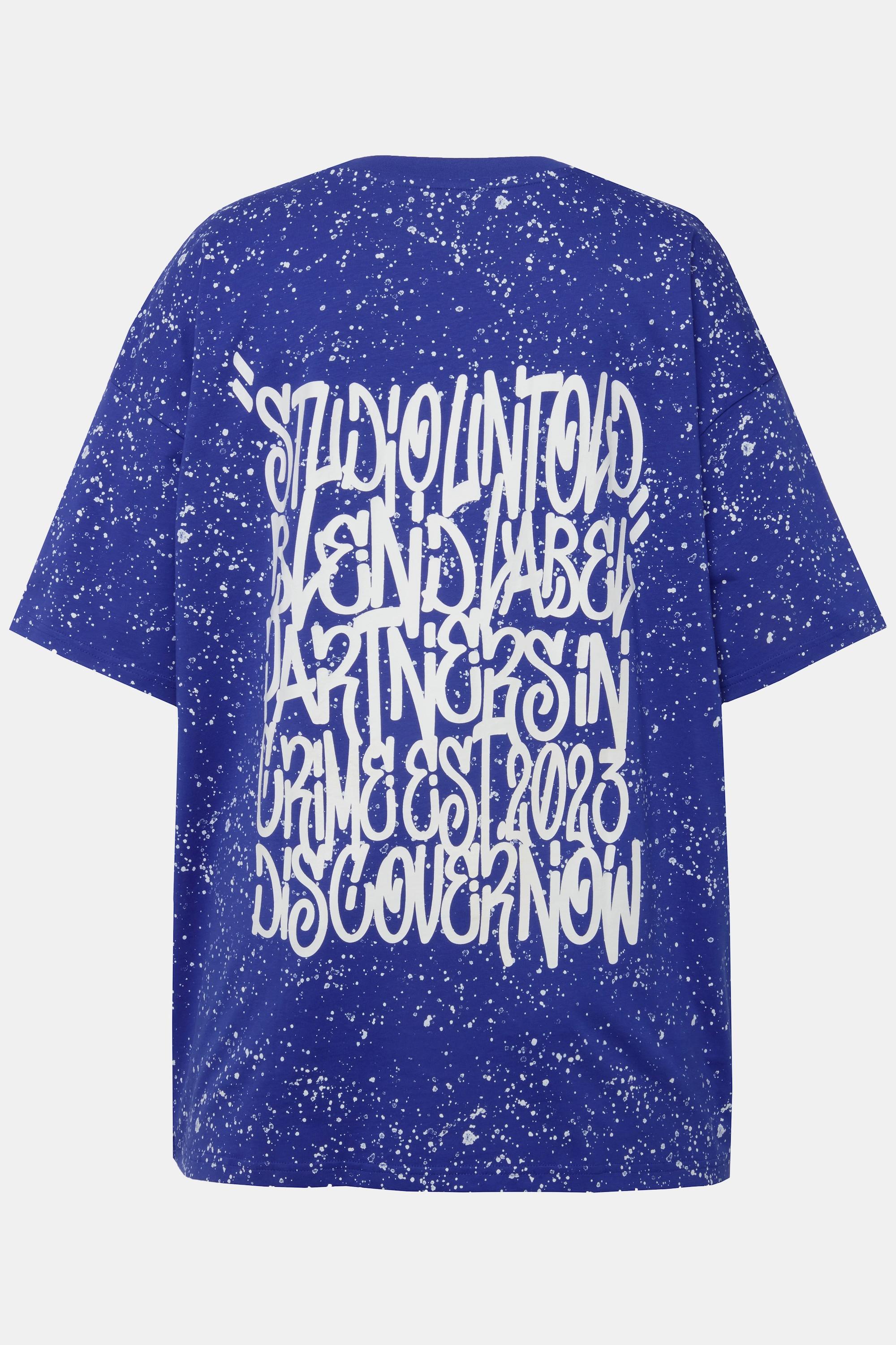 Studio Untold Oversized Sprenkel Rücken Print Rundhals Halbarm Unisex T-Shirt  