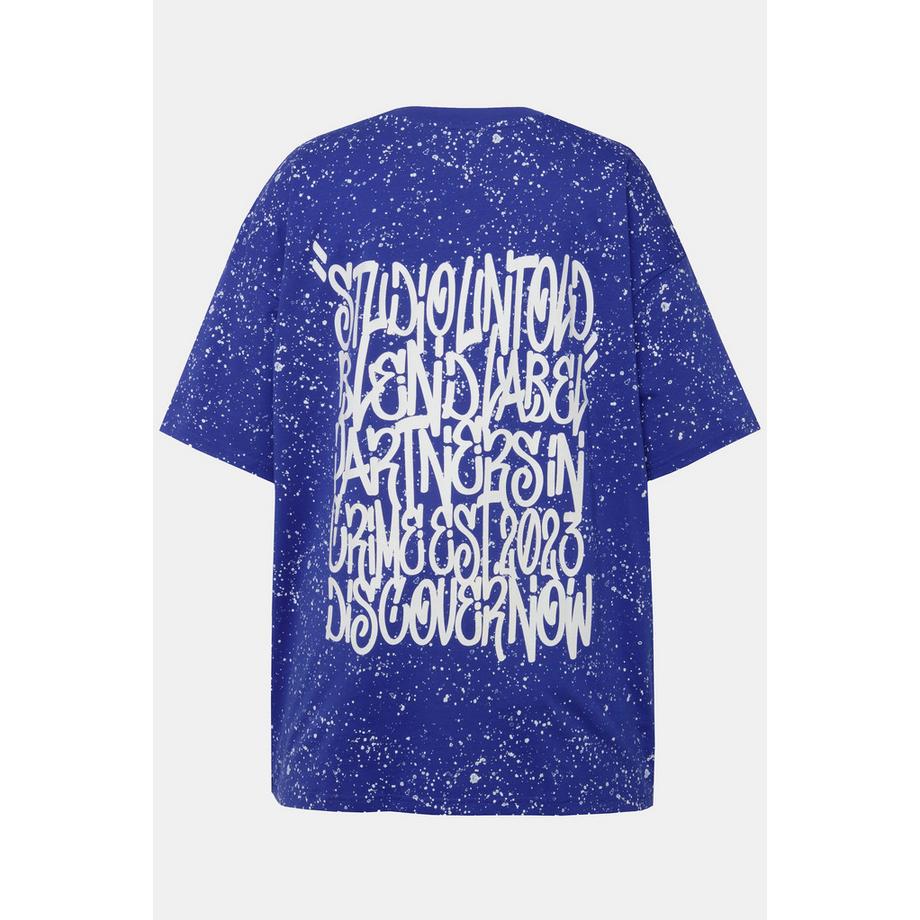 Studio Untold T-Shirt Oversize Macchiette Stampa Posteriore Girocollo Mezza Manica Unisex  