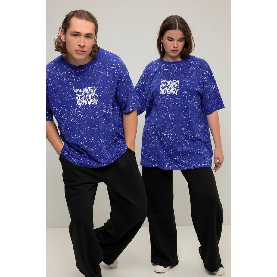 Studio Untold T-Shirt Oversize Macchiette Stampa Posteriore Girocollo Mezza Manica Unisex  