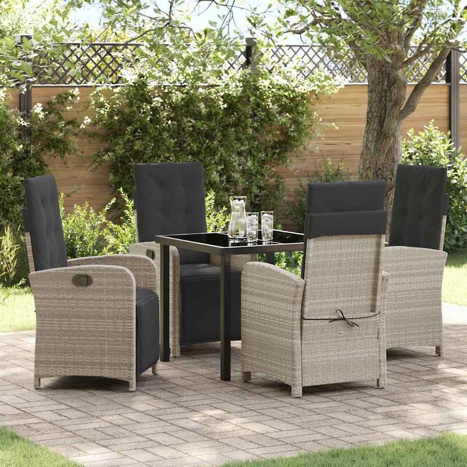VidaXL Set da Pranzo per Giardino Polyrattan  