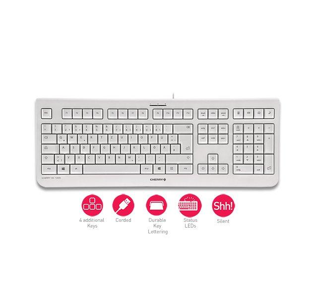 Cherry  KC 1000 Tastatur USB Schweiz Grau 