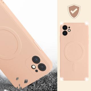 Avizar  Cover MagSafe per iPhone 12 rosa pesca 