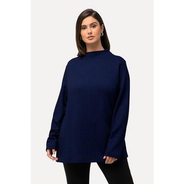 Sweatshirt, Struktur, Stehkragen, Langarm