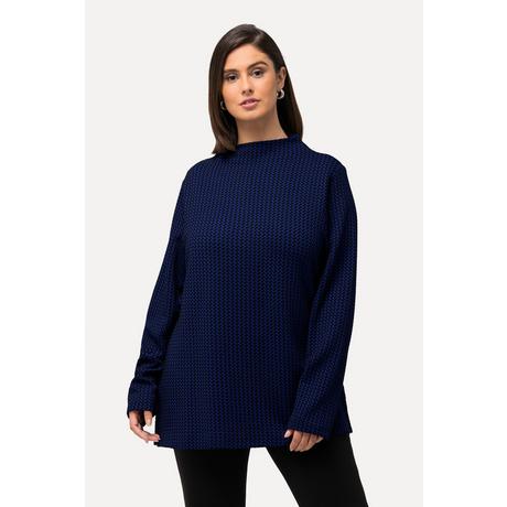 Ulla Popken  Sweatshirt, Struktur, Stehkragen, Langarm 