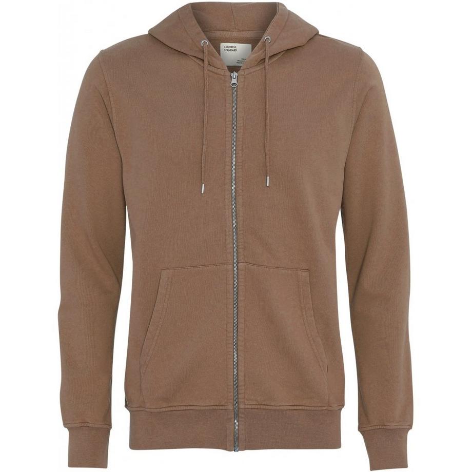 Felpa con cappuccio e zip Colorful Standard Classic Organic sahara camel