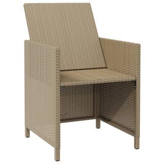 VidaXL Gartenstuhl und hocker poly-rattan  