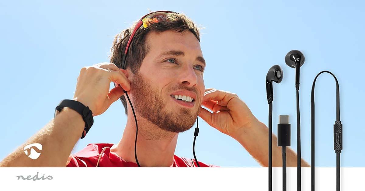 Nedis  Auricolari cablati | USB-C™ | Lunghezza cavo: 1,20 m | Microfono integrato | Controllo volume | Nero 