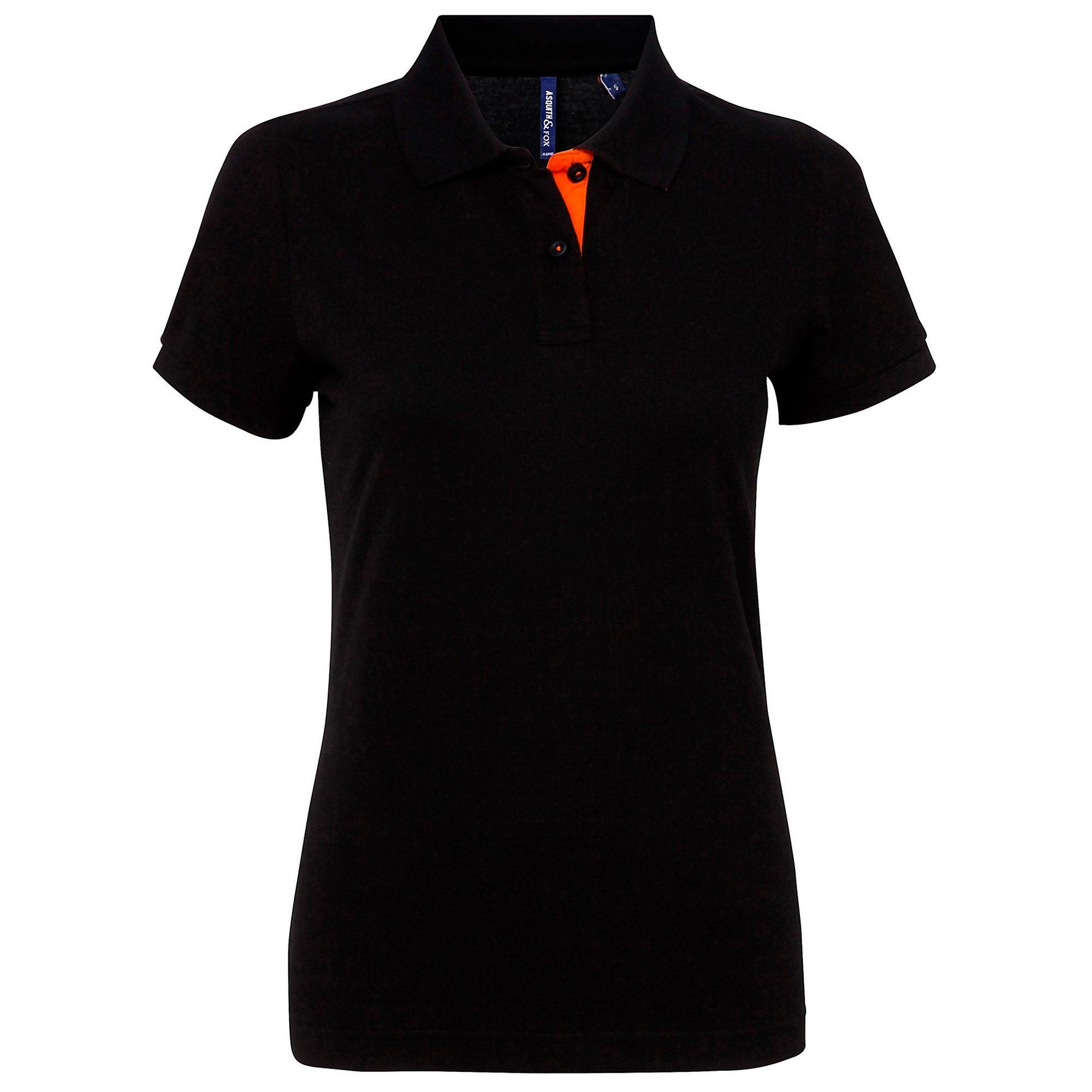 Asquith & Fox Kurzarm Kontrast Polo Shirt  