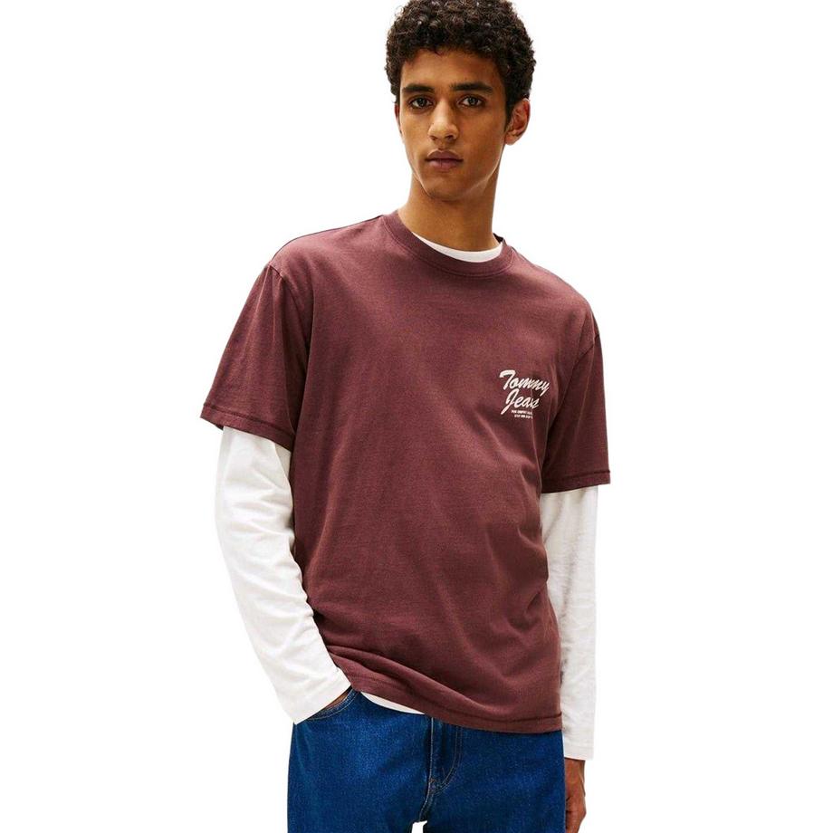 TOMMY JEANS T-Shirt Col Côtelé  