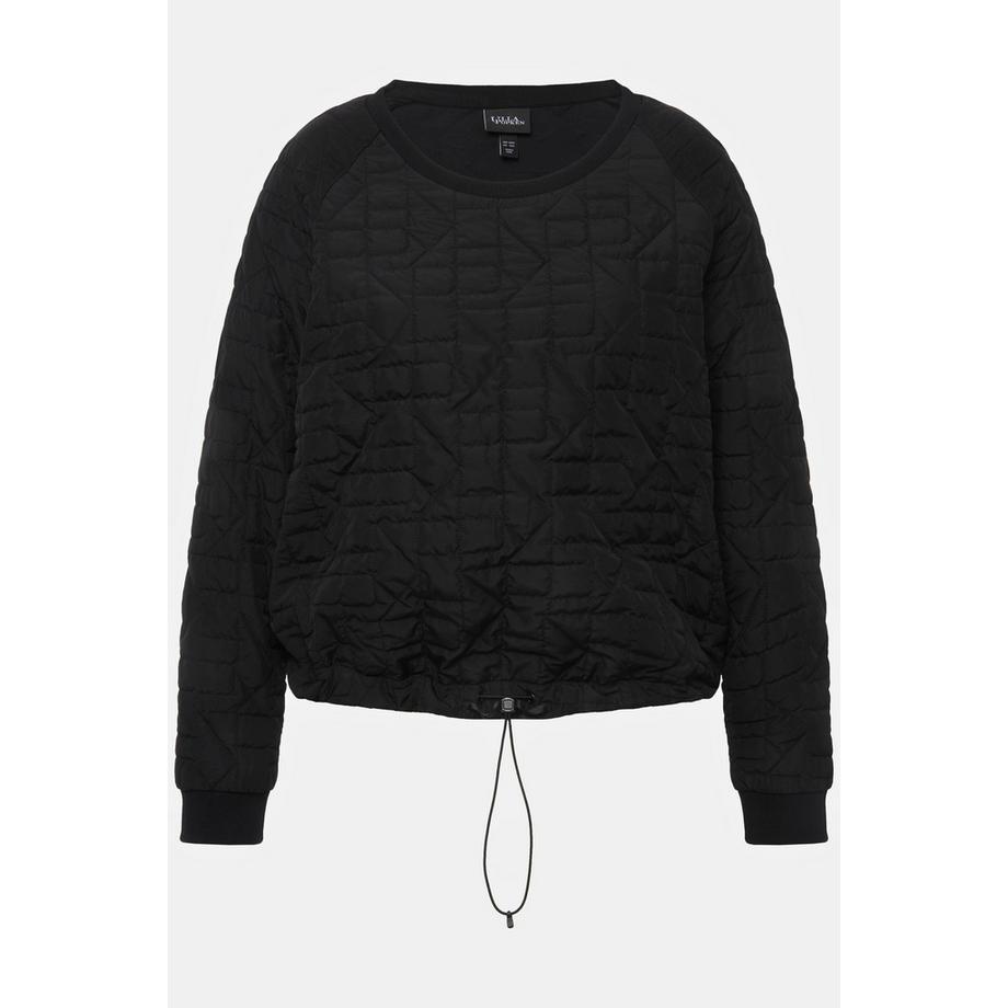 Ulla Popken Sweatshirt Steppmuster Saumband Rundhals Langarm  