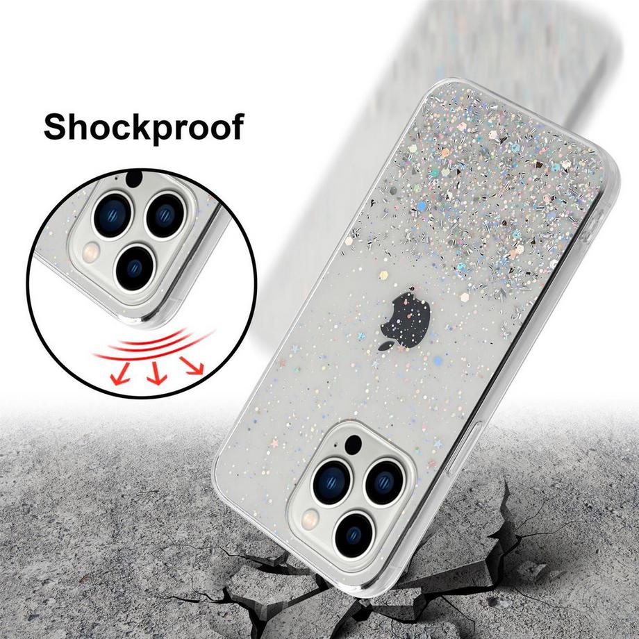 Cadorabo  Hülle für Apple iPhone 13 PRO TPU Silikon mit funkelnden Glitter 
